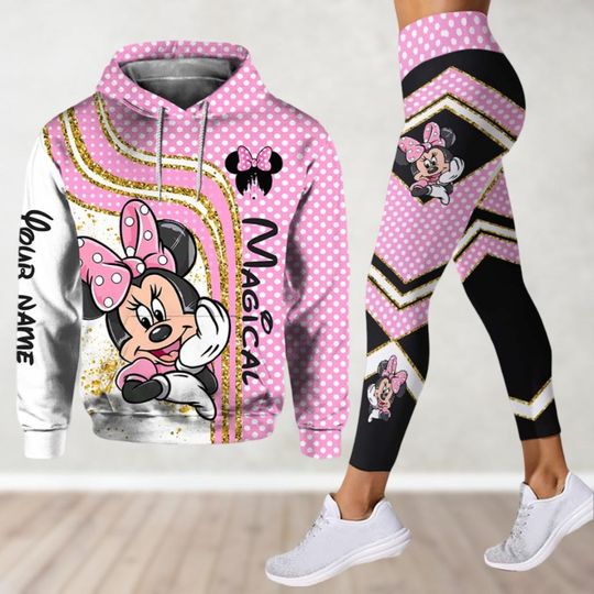 Custom Disney Minnie Mouse Hoodie And Leggings, Intermational Women's Day Gift, Gift For Women
