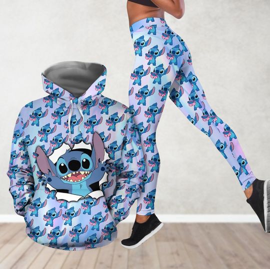 Cute Stitch Hoodie And Leggings, Lilo And Stitch Shirt, Intermational Women's Day Gift, Gift For Women