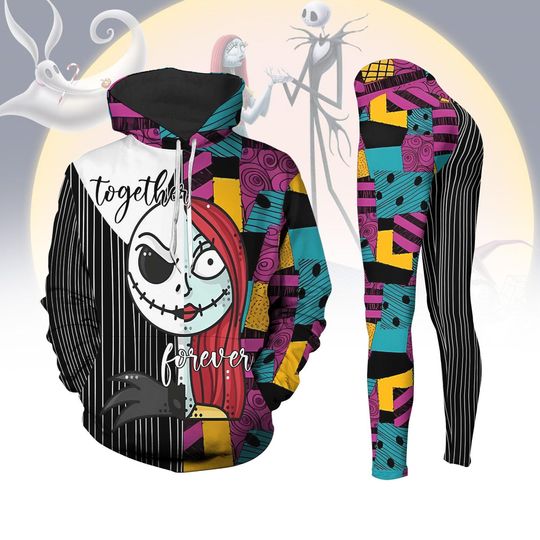 Jack And Sally Hoodie Legging, Intermational Women's Day Gift, Mother's Day Gift, Gift For Women