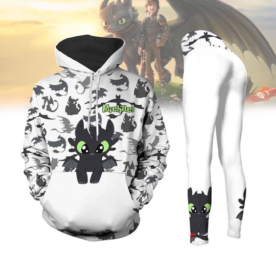 Toothless Hoodie Legging, Toothless and Light Fury Shirt, Intermational Women's Day Gift, Mother's Day Gift, Gift For Women