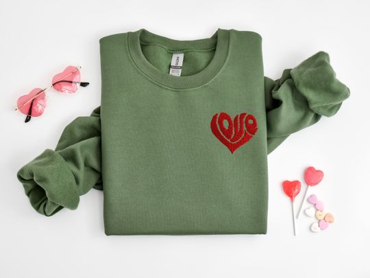 Embroidered Valentines day Sweatshirt,XOXO Sweatshirt,Valentine day outfit