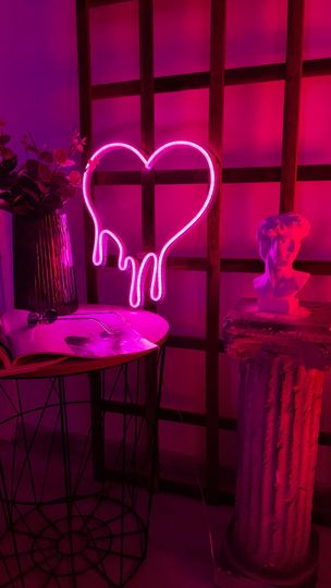 Bleeding Heart Neon Sign | Heart Neon Light | Wedding Neon Sign
