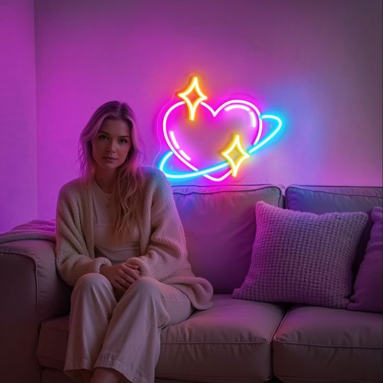 Valentine Heart Bling Neon Sign Unique Valentine Gifts