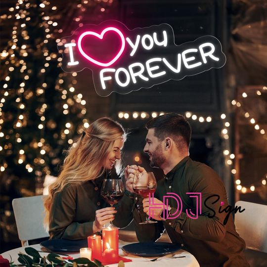 I Love You Forever Neon Sign,Custom Wedding Neon Sign,Valentine's Day Decor