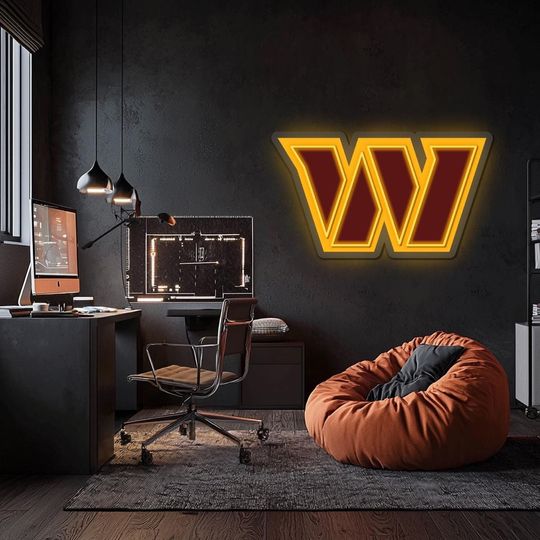 Washington Commanders Neon Sign | Football Lovers Gift | Gift For Him