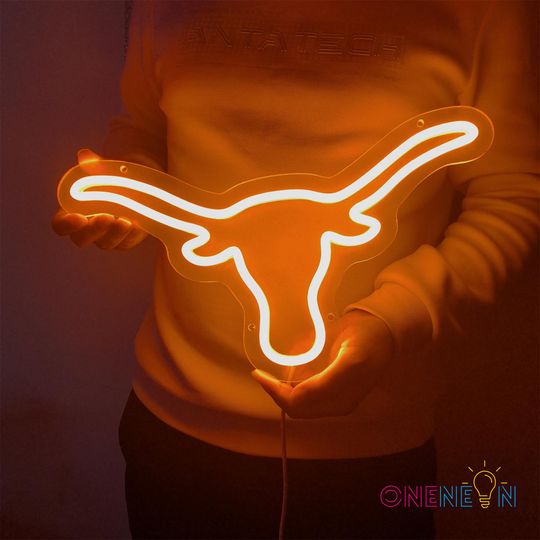 Texas Longhorn Neon Sign | Football Lovers Gift | Gift For Him