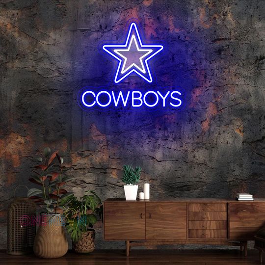 Cowboys Neon Sign | Football Lovers Gift | Gift For Him