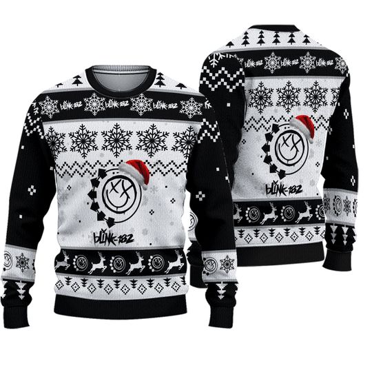 B182 Ugly Sweater Jumper Rock Band