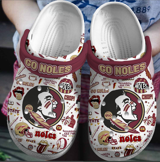 Florida State Seminoles NCAA Sport Clogs Football Clogs Shoes, NCAA Football Clogs Shoes, University Merch
