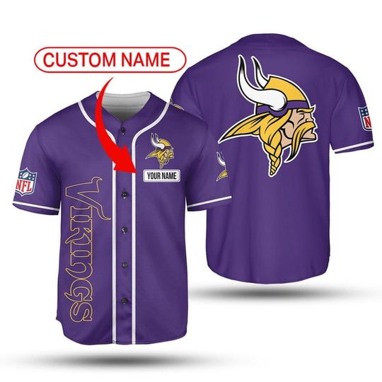 Personalized Minnesota Baseball Jersey, Vikings Team Jersey, Sunday Football, Game Day Football