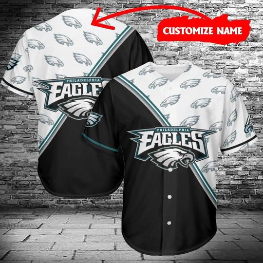 Personalized Eagle Baseball Jersey, Philadelphias Team Jersey, Sunday Football