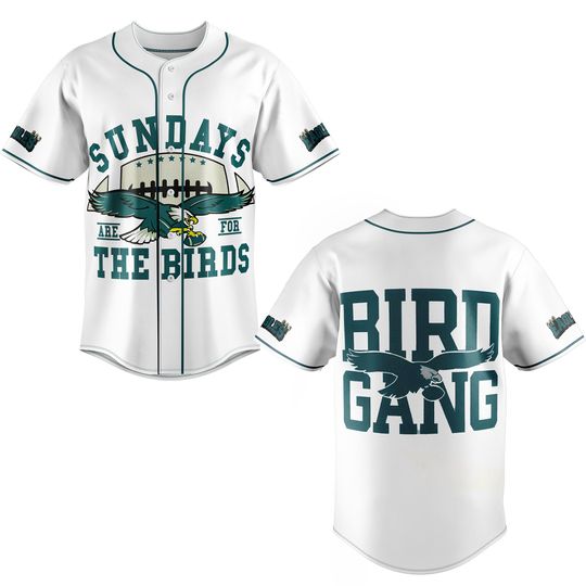 Team Philadelphias Football Jersey, Sunday Are For The Birds Baseball Jersey, Sunday Football, Game Day Football