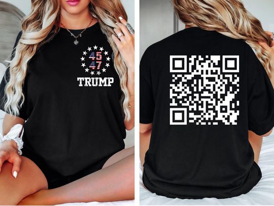 Trump YMCA QR Code Dance Unisex Tee, Funny President Trump Shirt, Gift for Trump Supporters, Patriotic Tshirt, Trump 47th  President