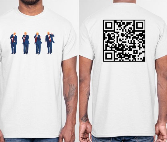 Viral Trump Dance Ymca Qr Code T-shirt, Trump Dancing Qr Shirt, Trump Dance T-shirt, Republican Shirt,  Trump Dance Prank Shirt Qr Trump Tee