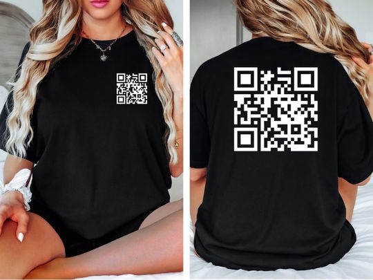 Middle Finger QR Code Funny Shirt, Fuck You QR Code, Sarcastic Joke Gag Gift Ideas, Funny Middle Finger Shirt