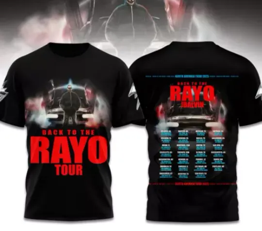 J Balvin Back To The Rayo Tour 2025 T-Shirt 3D
