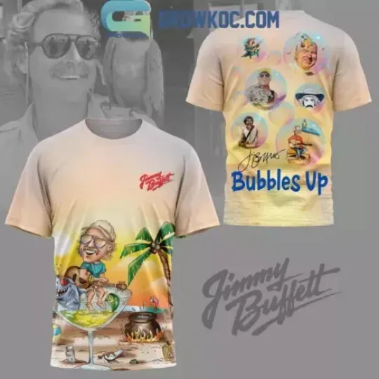 Jimmy Buffett Forever Holiday Bubbles Up 3D T-Shirt