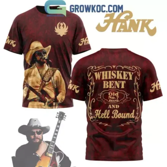 Hank Williams Jr. Whiskey Bend Hell Bound 3D T-Shirt
