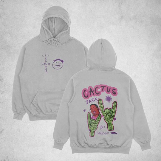 Cactus Jack Hoodie, Travis Cactus Jack Double Sided Hoodie | Trendy Shirt | Gift For Fan