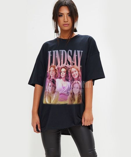 LINDSAY LOHAN Shirt, Lindsay Lohan Homage T-Shirt, Lindsay Dee Lohan American Actress Vintage Retro Bootleg Merch, Lindsay Lohan Fan Gift
