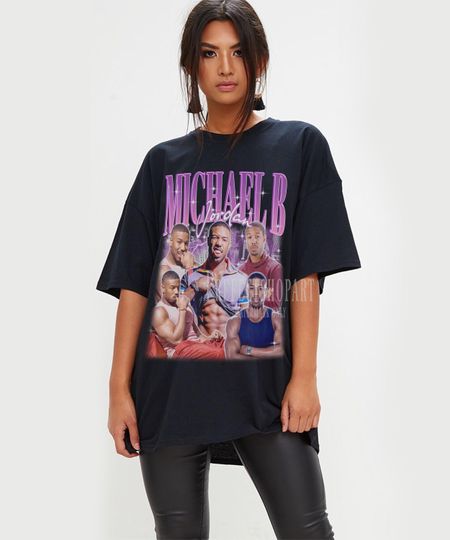MICHAEL B JORDAN Shirt, Michael B Jordan Homage T-Shirt, Michael Bakari Jordan American Actor Vintage Merch, Michael B Jordan Fans Gift