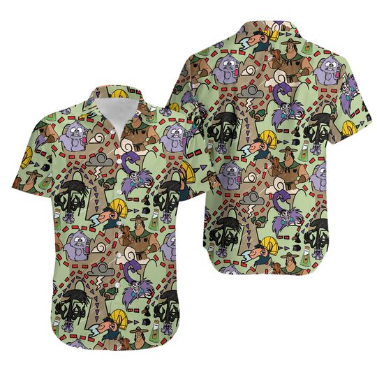 Groove Map The Emperors New Groove Hawaii Shirt, Yzma Halloween Hawaiian Shirt