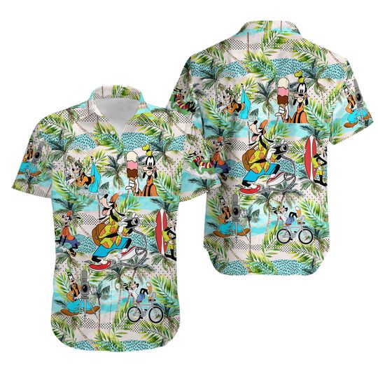 Disney Goofy Hawaiian Shirt, Disneyland Beach Hawaiian, Goofy Disney Shirt