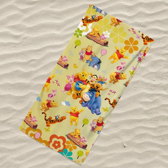 Pooh Beach Towel, Pooh Bath Towel, Pooh Towel, Winnie The Pooh Beach Towel