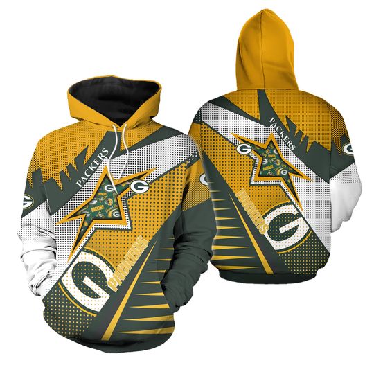 Green Bay Packers Men's Pullover Hoodie Sweatshirt Workout Gym Jogging Jacket