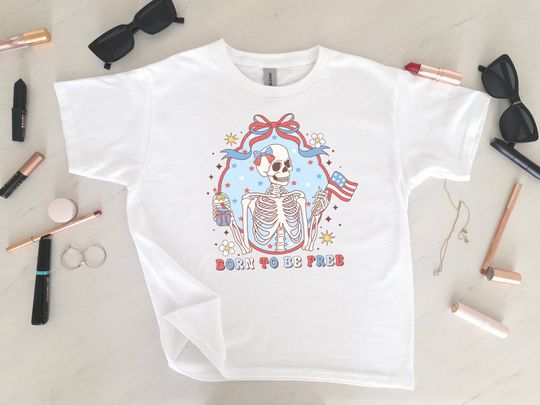 Coquette Baby Tee, 4th of July Baby Tee, Merica Shirt, Memorial Day Shirt, Coquette Clothing, Y2K Baby Tee, Downtown Girl, USA Flag Baby Tee