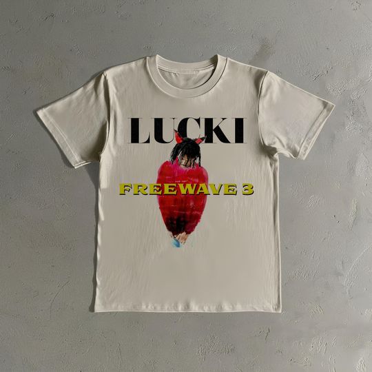 Lucki T-Shirt - Lucki Freewawe 3 Album Shirt - Rapper Tee - Lucki Merch
