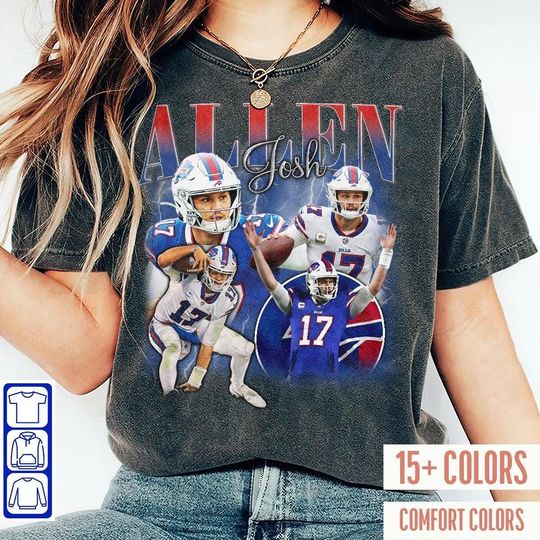 Vintage Josh Allen shirt, Football shirt, Classic 90s Graphic Tee, Unisex, Vintage Bootleg, Gift, Retro