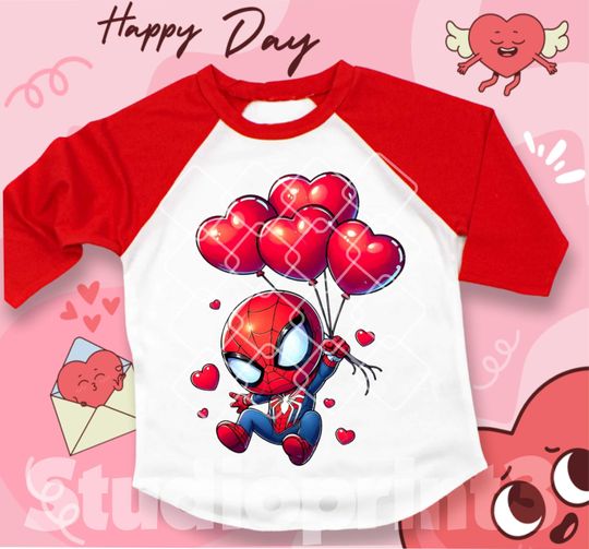 Spider Valentines Day Baseball Tee, Funny Spidey Valentine's Day shirt, Valentines Day Couple Matching Shirts
