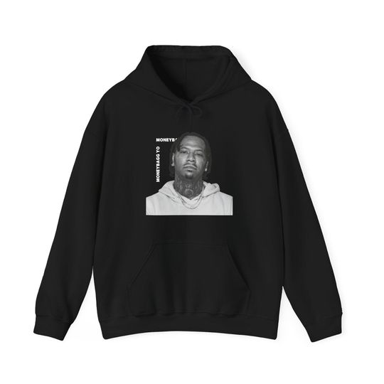 MONEYBAGG YO Black Hoodie, Moneybagg Yo Rap Concert Pullover Merch For Unisex Mens Womens Fan Gift Him Her