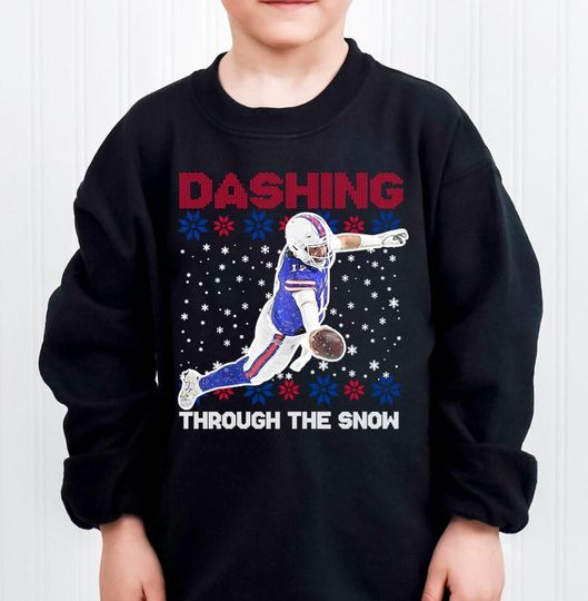 Josh Allen Dashing Through The Snow Youth Sizes Sweatshirt