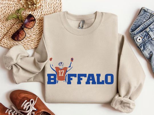 Buffalo Bills Sweatshirt, Josh Allen, AFC East, Football Shirt, Gifts for Bills Fans