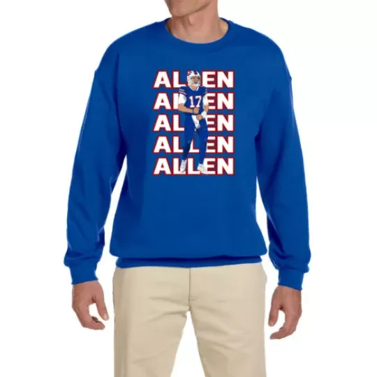Josh Allen Screaming Text Pic Sweatshirt