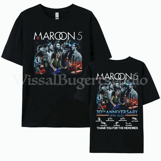 Maroon 5 30th Anniversary Tour T-Shirt - Vintage Band Tee