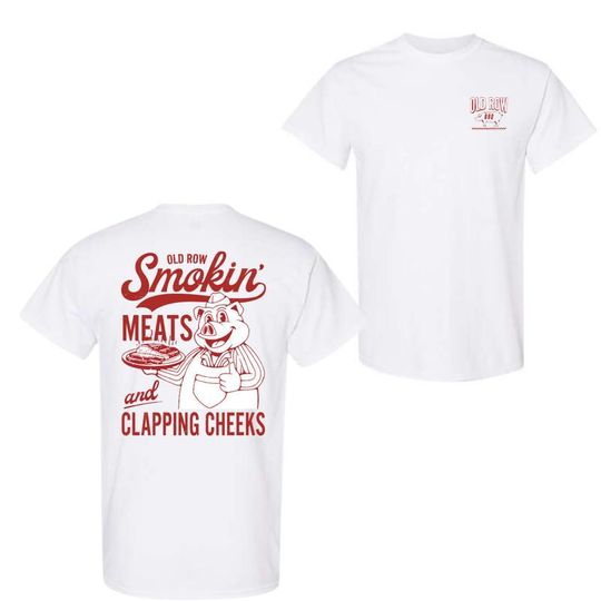Old Row The Smokin' Meats Graphic 2 Sides T-Shirt
