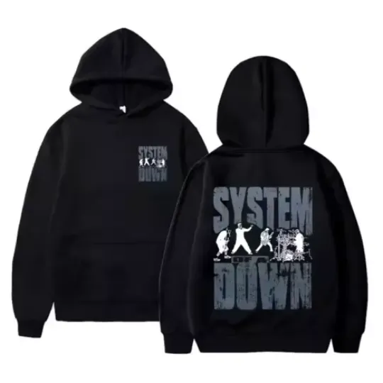 90s Vintage Rock Band SYSTEM OF DOWN Hoodie For Fans Double Sided