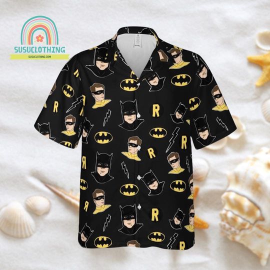 Batman 2 Hawaiian Shirt, Hawaiian Shirt, Beach Summer Hawaiian Shirt, Batman Hawaiian Shirt