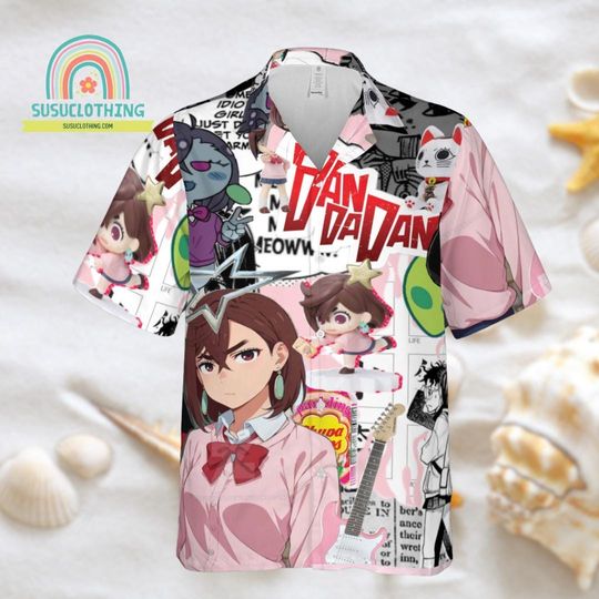 DanDaDan Hawaiian Shirt, Hawaiian Shirt, DanDaDan Anime Hawaiian Shirt