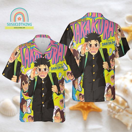 DanDaDan Hawaiian Shirt, Hawaiian Shirt, DanDaDan Anime Hawaiian Shirt