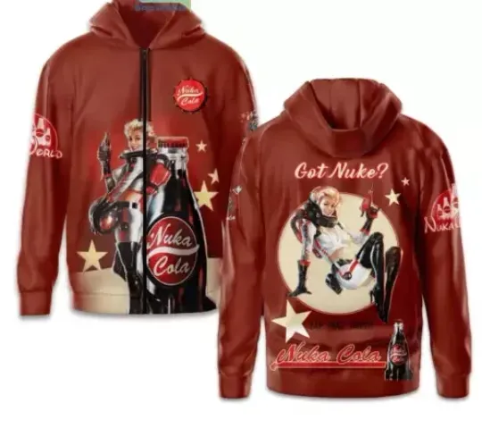 Zap That Thirst Falllout Got Nuke Nuka Cola Fan 3D Zip Hoodie