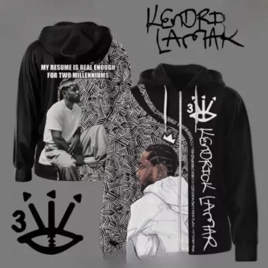 Kendrick Lamar Loyalty 3D Zip Hoodie