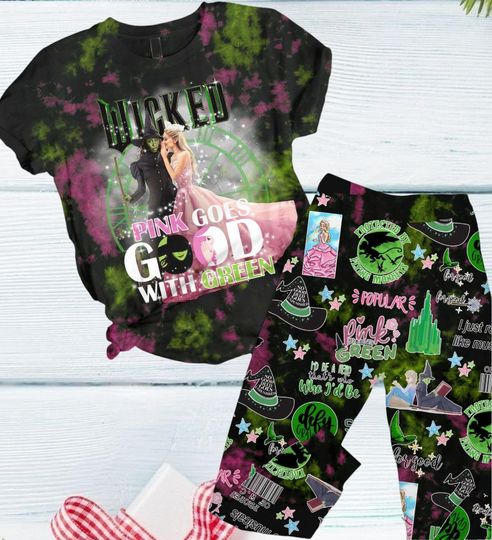 Wicked Witch Pajamas Set, Wicked Broadway A New Musical Shirt, The Wizard Of Oz Pajamas, Horror Movie Xmas Pajamas, The West Shirt