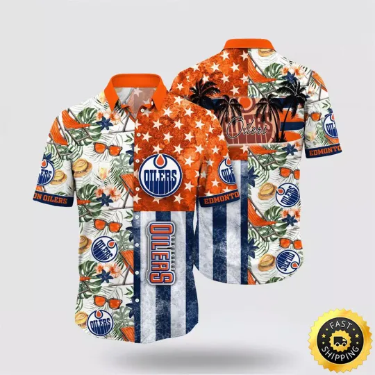 Edmonton Oilers Hawaiian Shirt