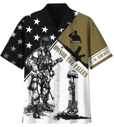 US Army Honor The Fallen Hawaiian Shirt