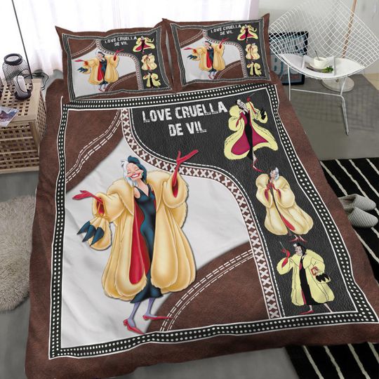Never Too Old For Villains Movie Love Cruella De Vil Disney Bedding Set