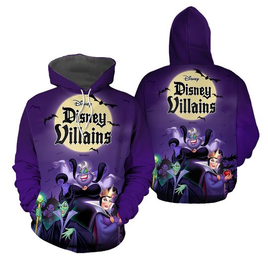Disney Villains 3D HOODIE Mother Day Gift All Over Print